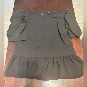 Express Black Peplum Blouse